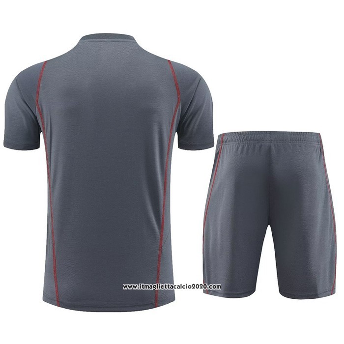 Tuta da Track Arsenal Manica Corta 2023 2024 Grigio - Pantalon Corto